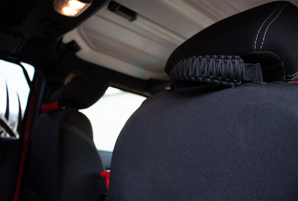 ParaCord Grab Handles for Head Rest (Black)